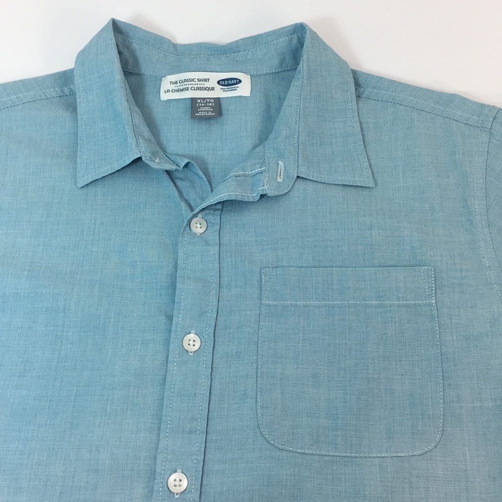 💙OLD NAVY💙LIGHT BLUE CLASSIC SHIRT - Picture 8 of 12